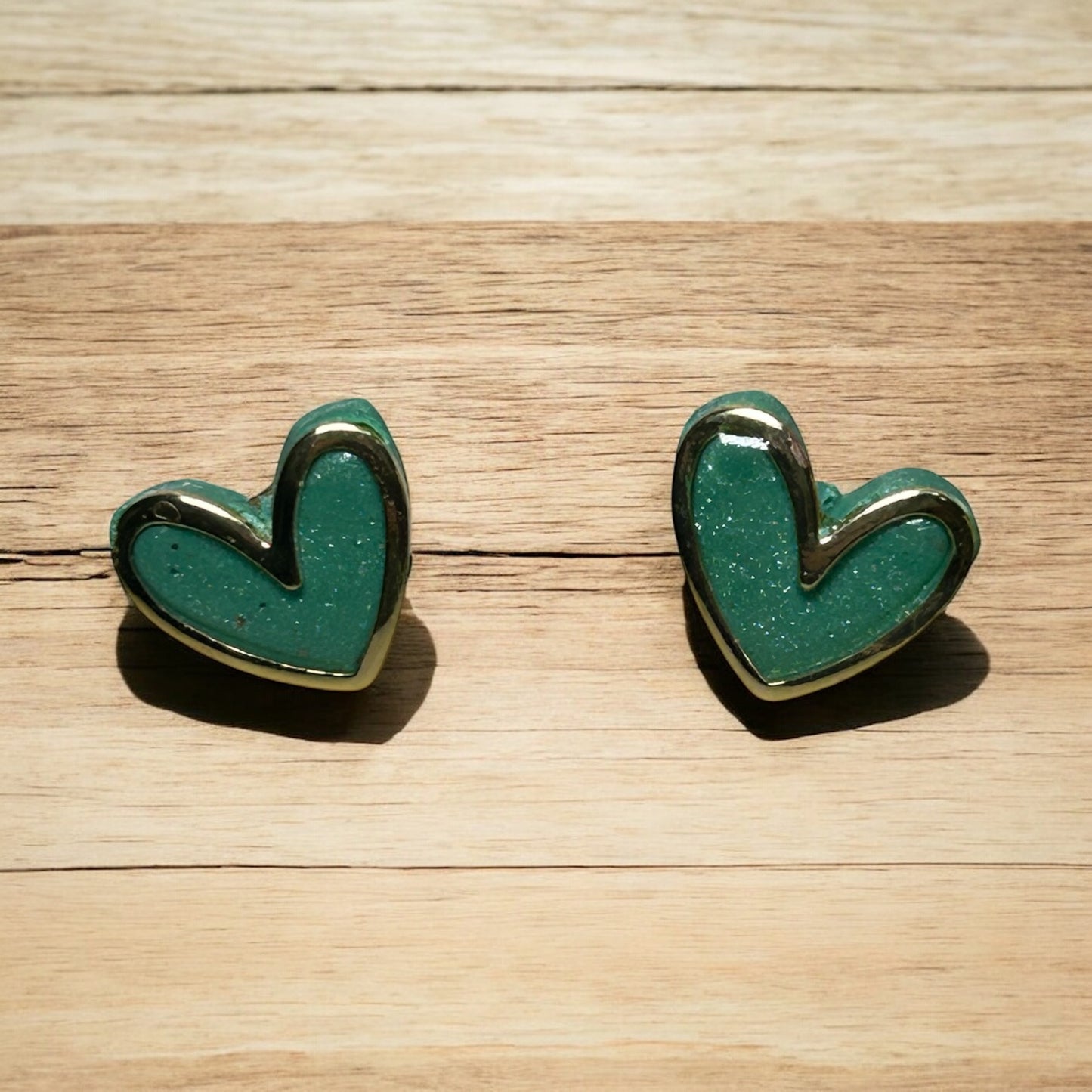 Green Heart Studs