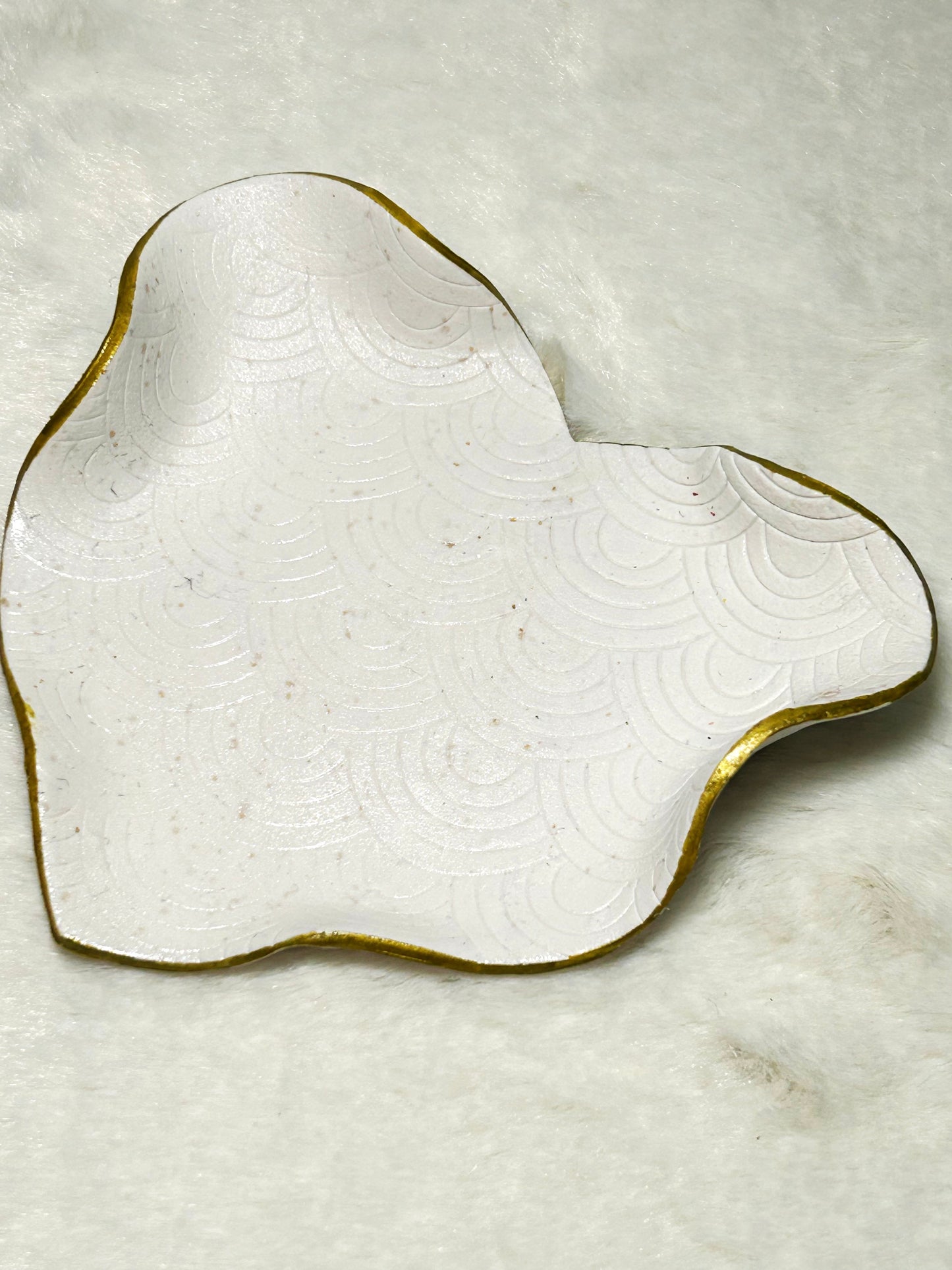 White Swirl Trinket Tray