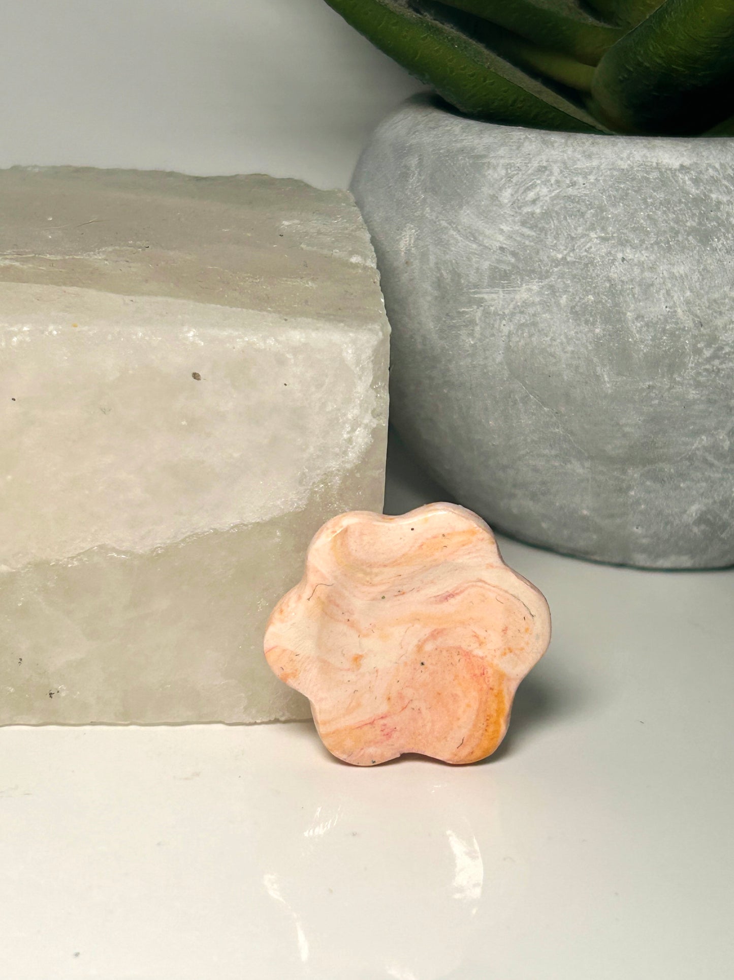 Orange Swirl Worry Stone