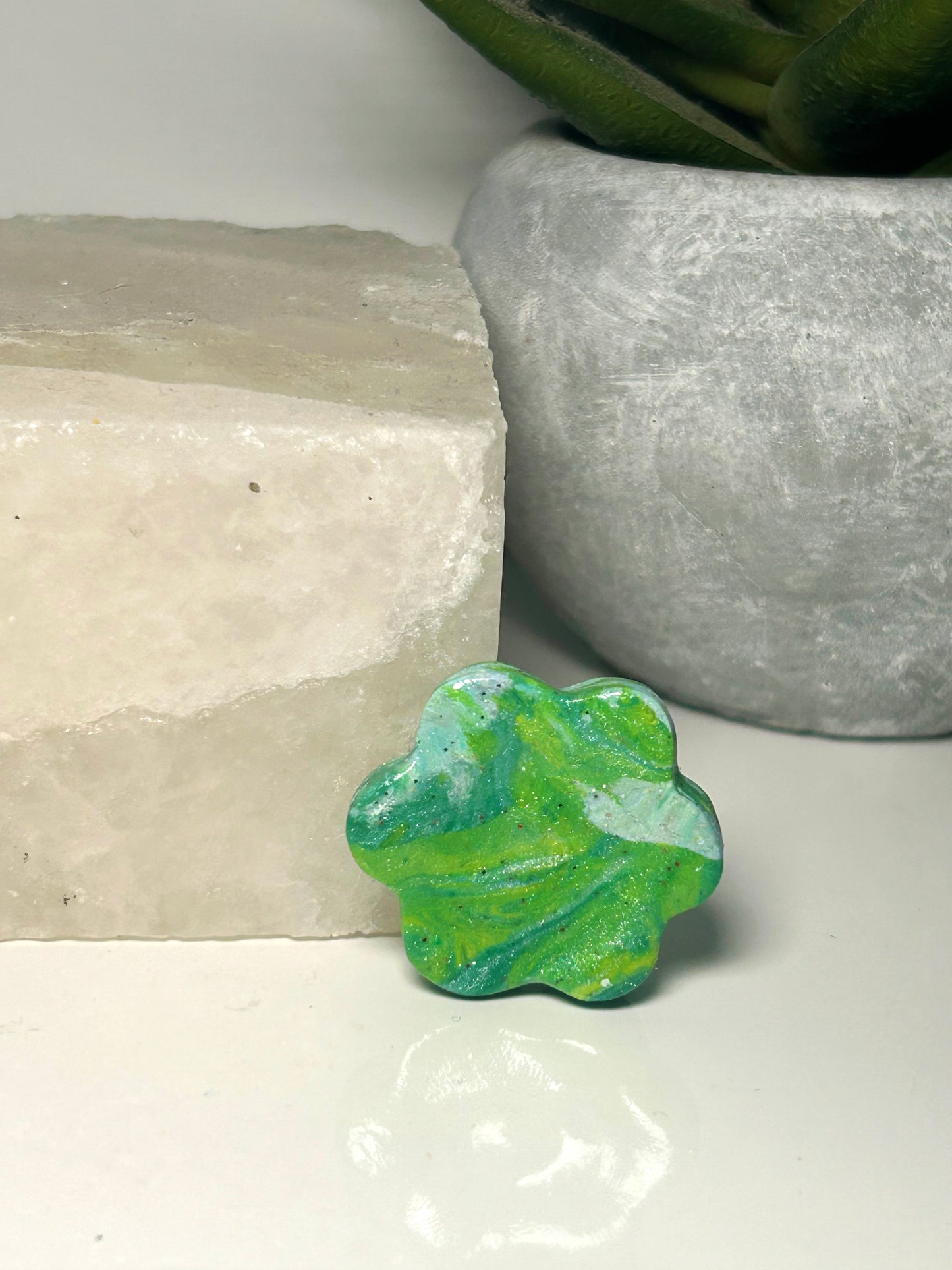 Green Swirl Worry Stone