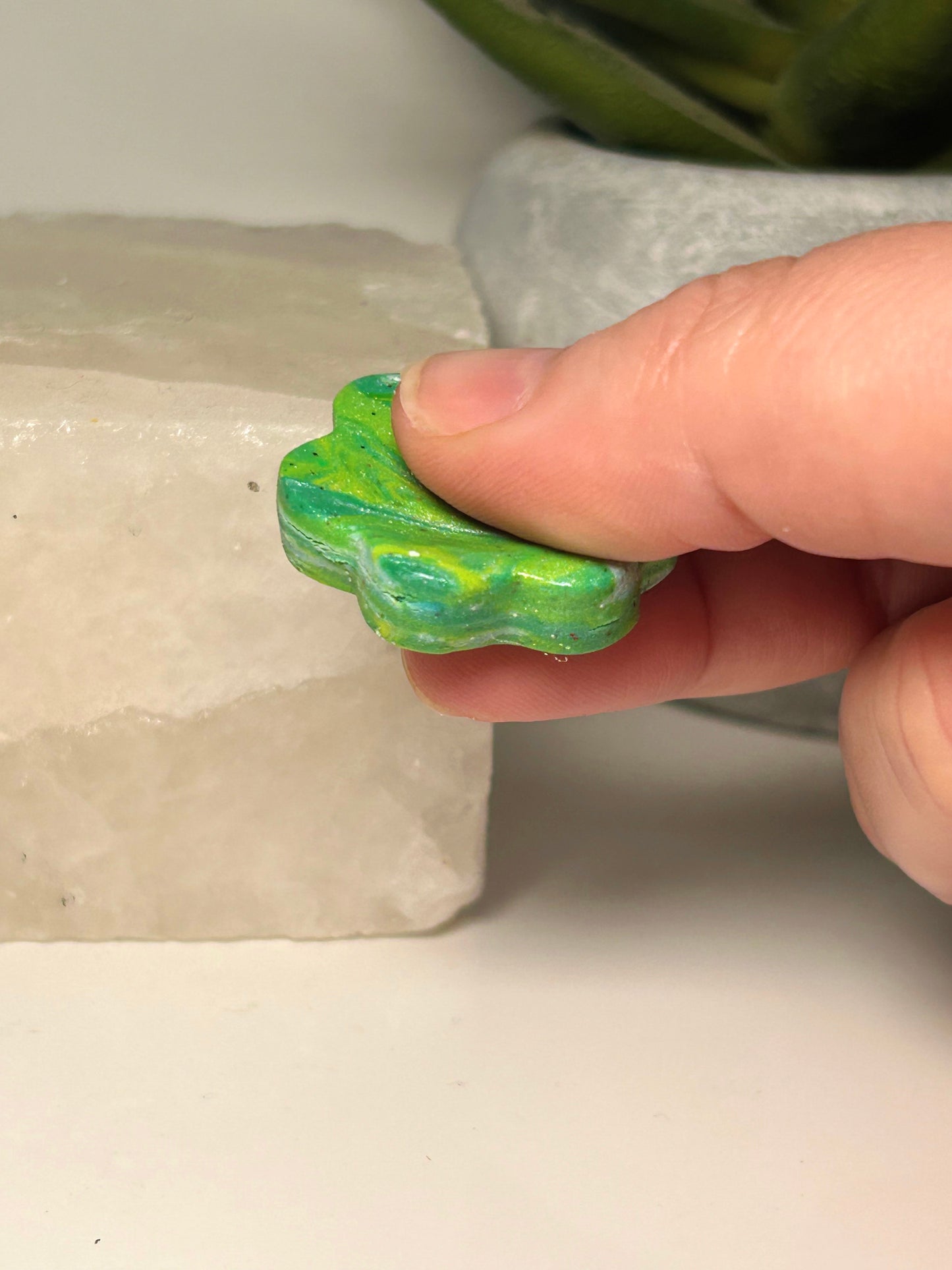 Green Swirl Worry Stone