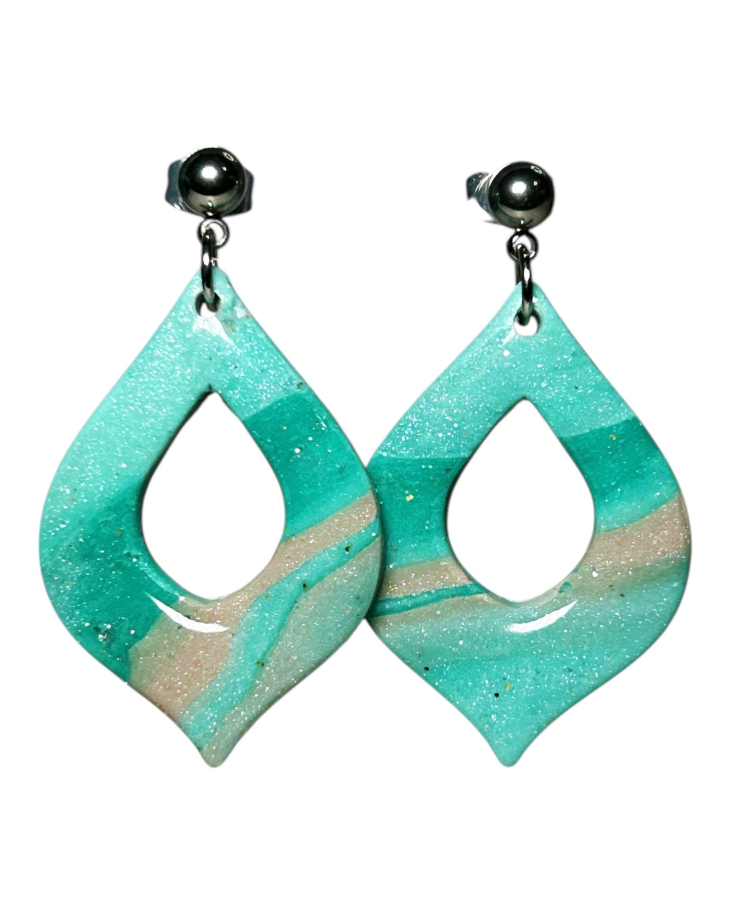 Green Swirl Dangle