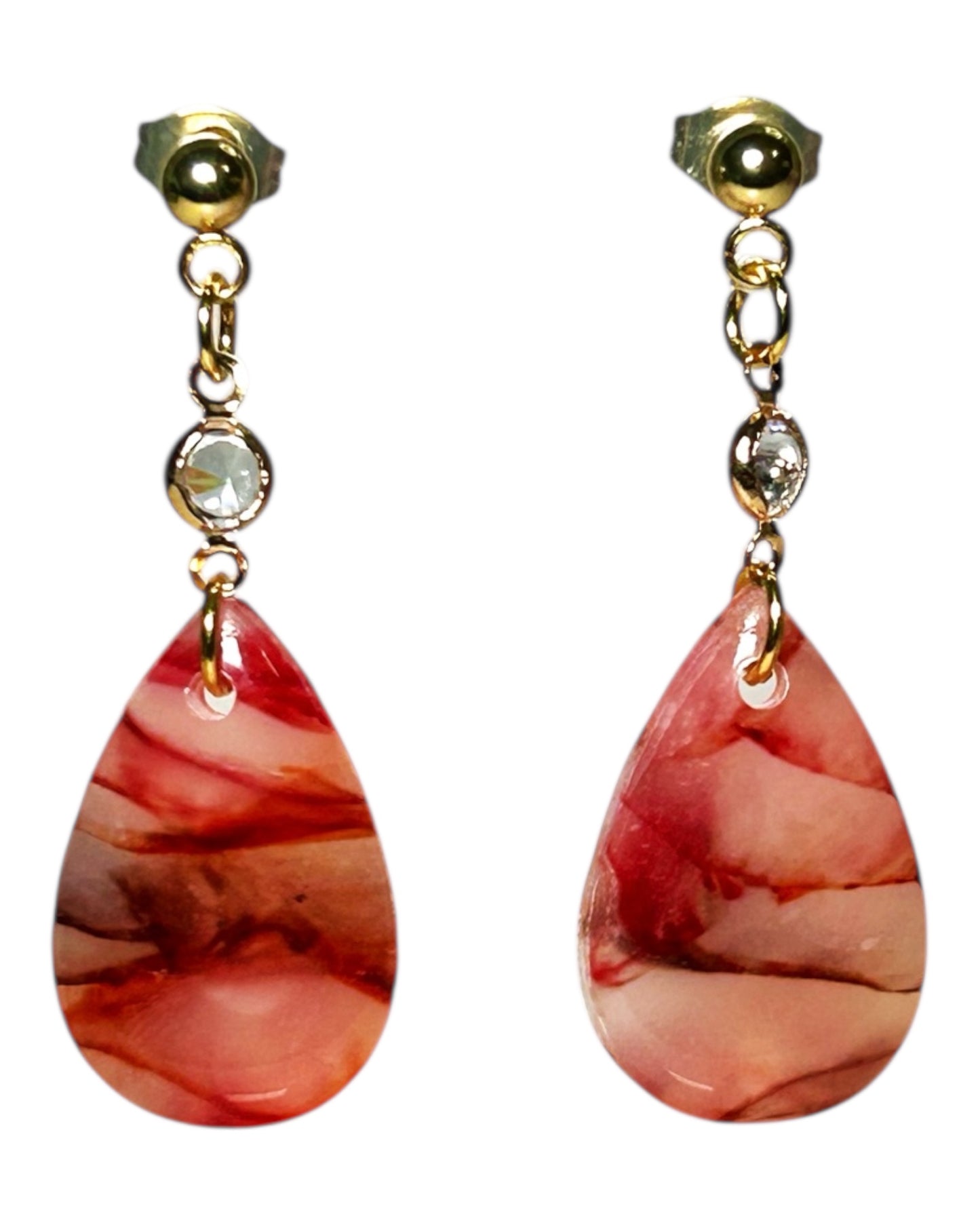 Red Marble Teardrop