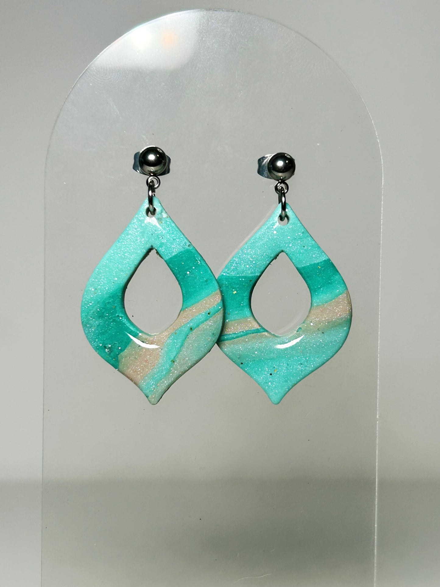 Green Swirl Dangle