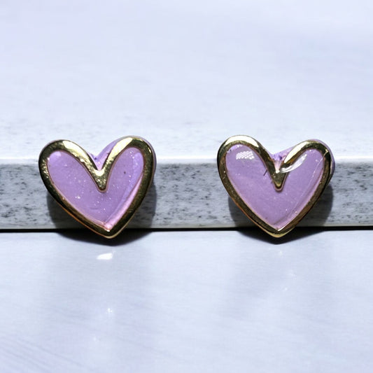 Purple Heart Studs