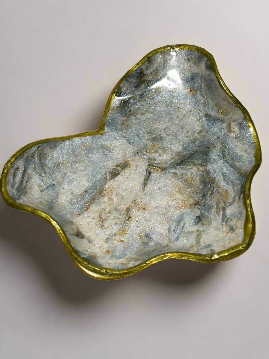 Gray Swirl Trinket Tray