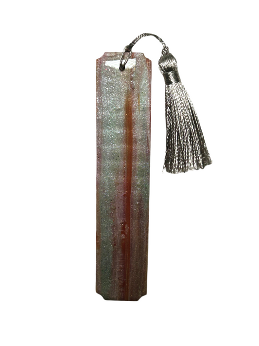 Tan Marble Bookmark