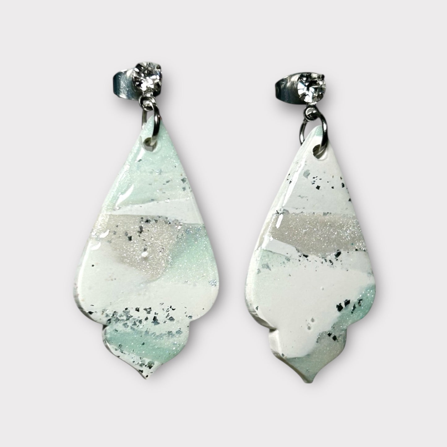 Mint Scalloped Dangles