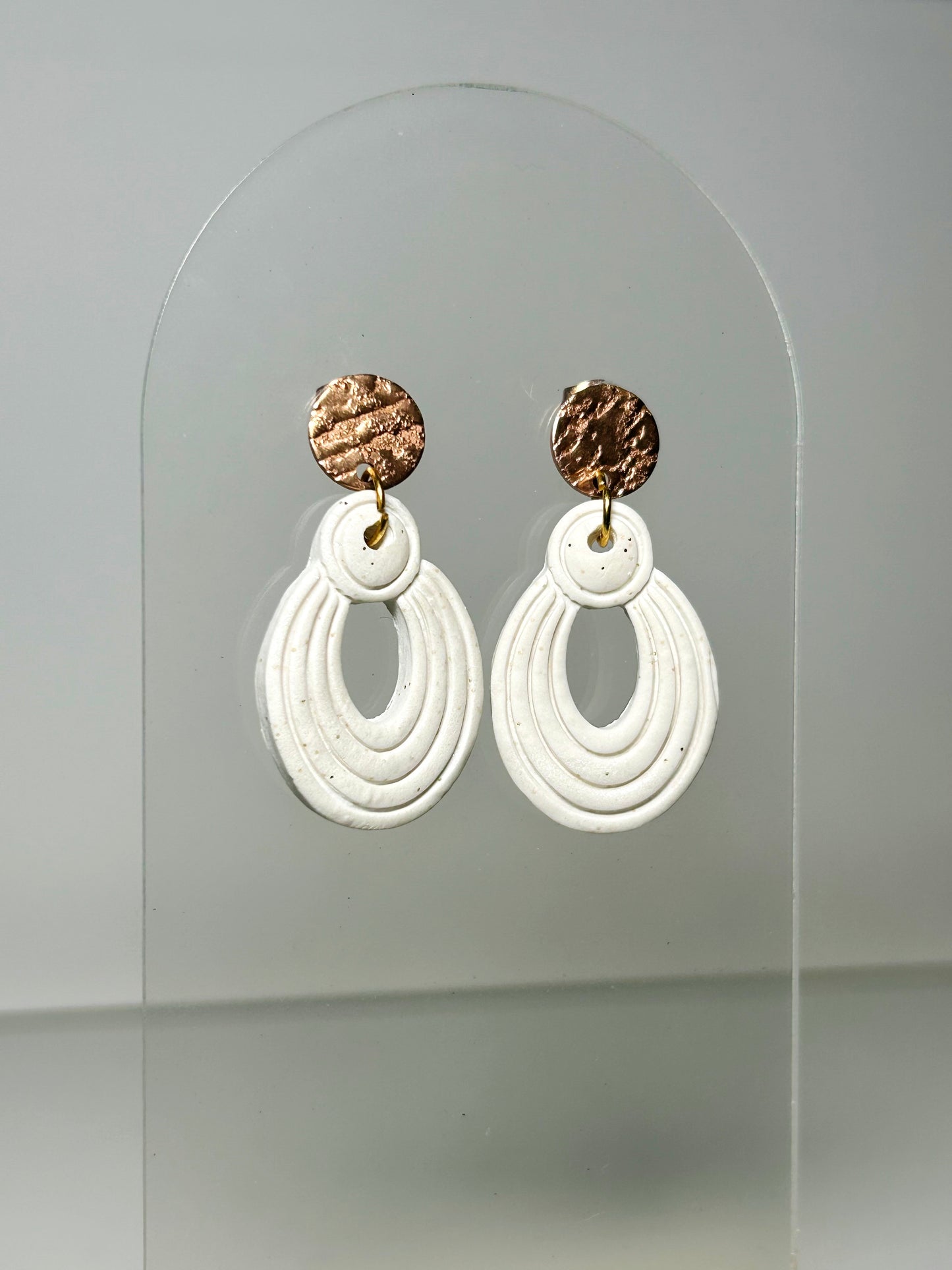 White and Rose Gold Dangles