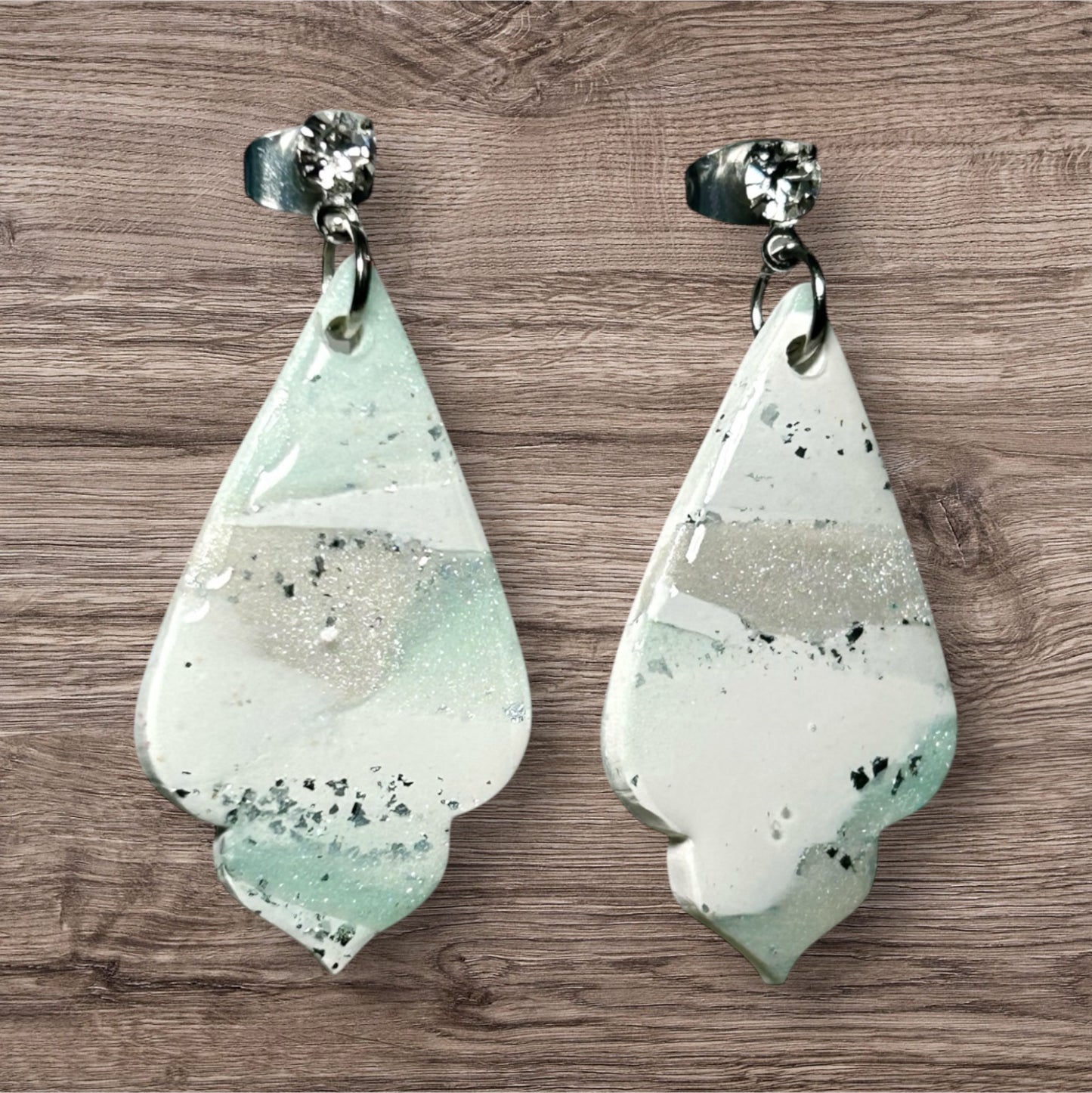 Mint Scalloped Dangles