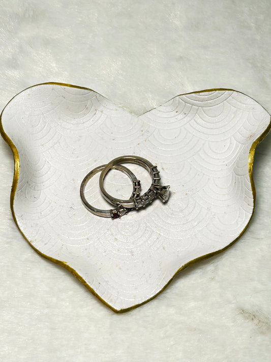 White Swirl Trinket Tray