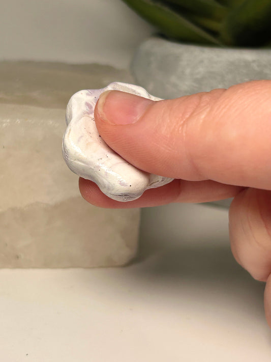 White and Purple Worry Stone