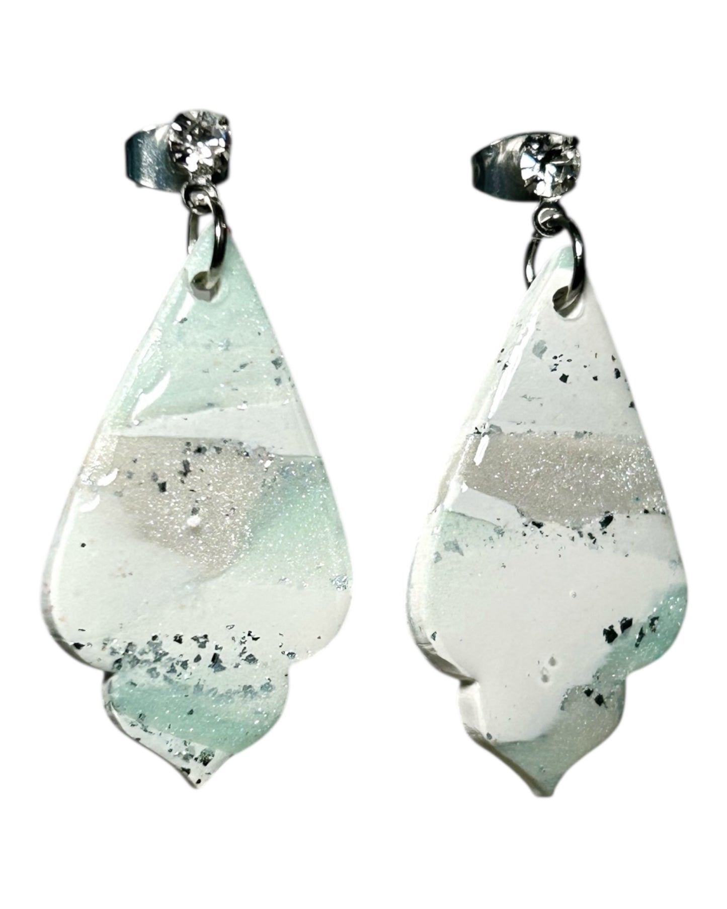 Mint Scalloped Dangles