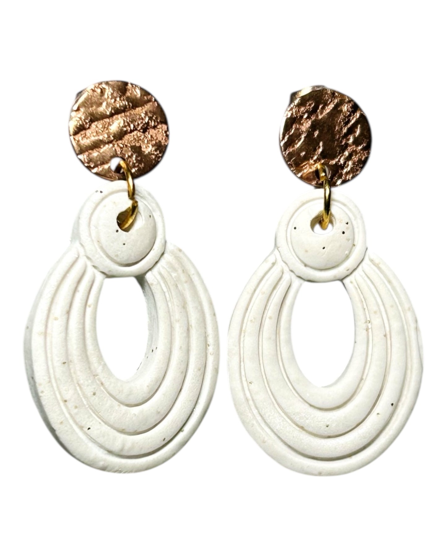 White and Rose Gold Dangles